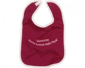 Schnizler slabbetje Vorsicht Papa! junior katoen rood onesize