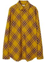 Burberry chemise en coton à carreaux - Jaune - thumbnail