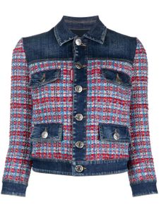 DSQUARED2 veste en jean à empiècements - Bleu