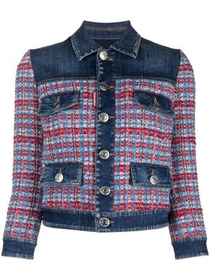 DSQUARED2 veste en jean à empiècements - Bleu