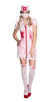 Boland Horror Nurse Kostuum Dames Wit/Rood maat 36/38 - thumbnail