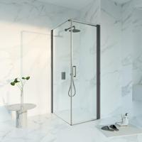 Fortifura Galeria Douchecabine - 70x90x200 - Profiel veiligheidsglas - anti kalk - Geborsteld Gunmetal PVD SW1122477/SW797926/SW797907