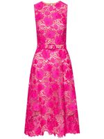 Oscar de la Renta robe Water Lily Guipure à coupe mi-longue - Rose