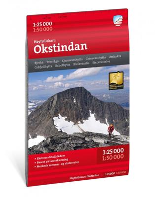 Wandelkaart Hoyfjellskart Okstindan | Calazo