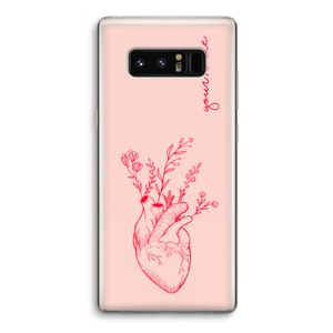 Blooming Heart: Samsung Galaxy Note 8 Transparant Hoesje