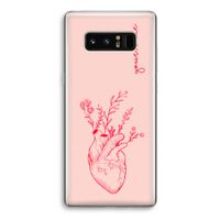 Blooming Heart: Samsung Galaxy Note 8 Transparant Hoesje
