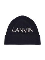 Lanvin Enfant bonnet à logo imprimé - Noir - thumbnail