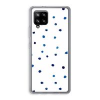 Blauwe stippen: Samsung Galaxy A42 5G Transparant Hoesje