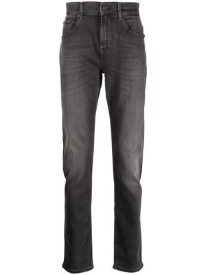 7 For All Mankind jean skinny à effet délavé - Noir