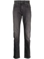 7 For All Mankind jean skinny à effet délavé - Noir