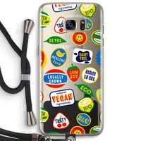Fruitsticker: Samsung Galaxy S7 Edge Transparant Hoesje met koord Fruitsticker: Samsung Galaxy S7 Edge Transparant Hoesje met koord