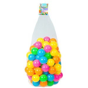 Kunststof ballenbak ballen 100x stuks 6 cm neon kleuren   -