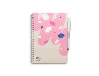 MOYU Uitwisbaar notitieboek - hardcover a4 - flamingo desert
