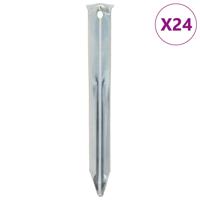 VidaXL Tentharingen 24 st ø20 mm 17 cm gegalvaniseerd staal
