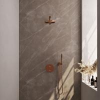 Thermostatische Inbouwdoucheset Brauer Copper Edition Met Ronde Afdekplaat (Alle Opties)