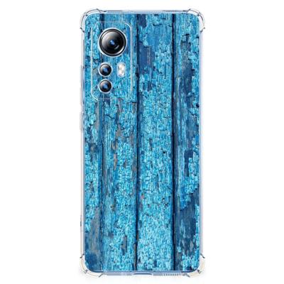 Xiaomi 12 Lite Stevig Telefoonhoesje Wood Blue Xiaomi 12 Lite Stevig Telefoonhoesje Wood Blue