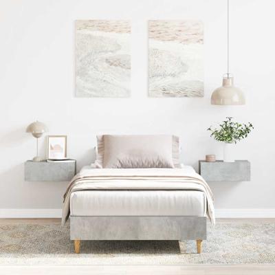 Bedframe zonder matras 90x190 cm spaanplaat betongrijs