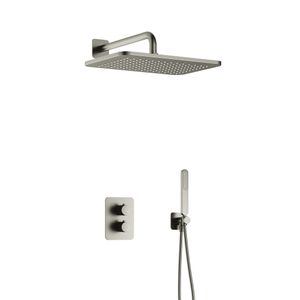 Hotbath Gal IBS40AGNP inbouwdouche met 27x40cm hoofddouche geborsteld nikkel PVD