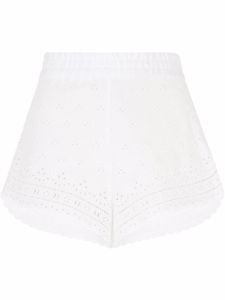 Dolce & Gabbana short en lin à broderies - Blanc