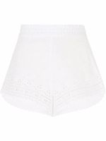 Dolce & Gabbana short en lin à broderies - Blanc - thumbnail