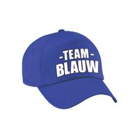 Sportdag team blauw pet kinderen - thumbnail