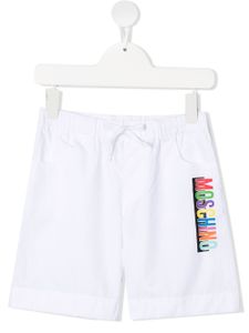 Moschino Kids short à logo imprimé - Blanc