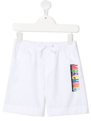 Moschino Kids short à logo imprimé - Blanc