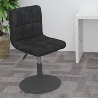 Barkruk draaibaar fluweel zwart