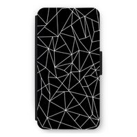 Geometrische lijnen wit: iPhone 11 Pro Max Flip Hoesje
