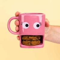 Koekjesmok met ogen- roze