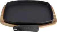 The Bastard sizzling plate & holder gietijzer 24x32cm