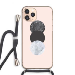 Marmeren cirkels: iPhone 11 Pro Max Transparant Hoesje met koord