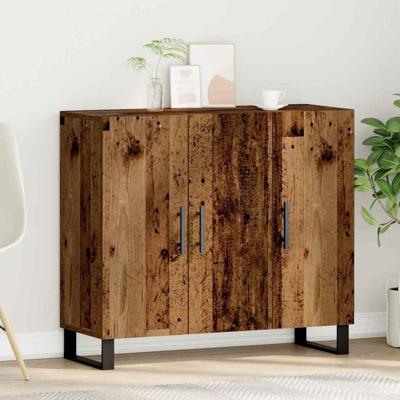 Dressoir Oud hout 90 x 34 x 80 cm Bewerkt hout