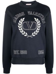 Valentino Garavani sweat brodé à manches longues - Bleu