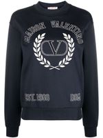 Valentino Garavani sweat brodé à manches longues - Bleu