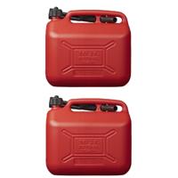 Pro Plus jerrycan/benzinetank - 2x - rood - 10 liter - Voor benzine/diesel