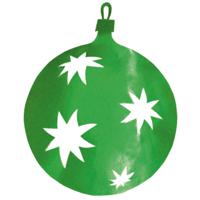 Grote Kerstbal hangdecoratie van karton - groen - Dia 30 cm - Kerstversiering