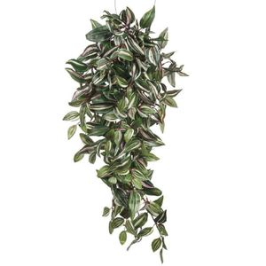 Tradescantia vaderplant kunstplant groen L80 x B30 x H15 cm hangplant