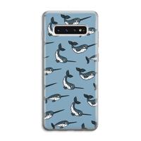 Narwhal: Samsung Galaxy S10 4G Transparant Hoesje