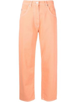 MSGM jean droit à coupe courte - Orange