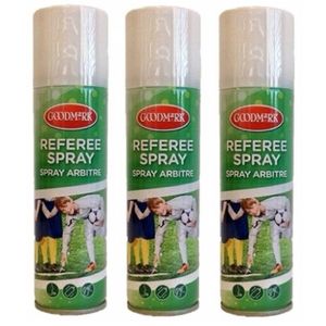 3x spuitbussen voetbal scheidsrechters spray 150 ml