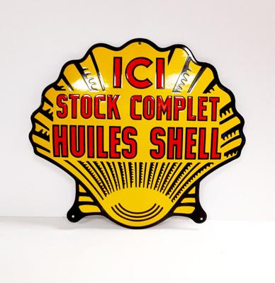 Huiles Shell Emaille Bord - 50 x 45cm
