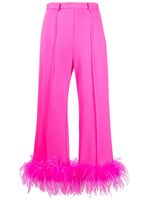 STYLAND pantalon court orné de plumes - Rose