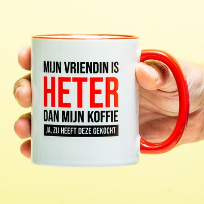 Mok Mijn vriendin is heter dan deze koffie