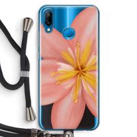 Pink Ellila Flower: Huawei P20 Lite Transparant Hoesje met koord