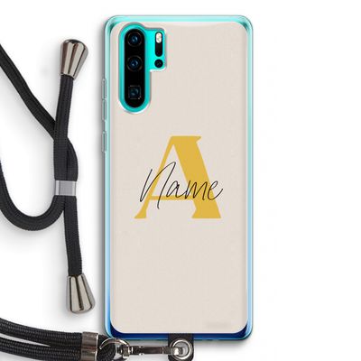 Amber Script: Huawei P30 Pro Transparant Hoesje met koord