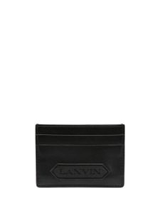 Lanvin porte-cartes en cuir à patch logo - Noir