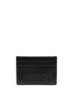 Lanvin porte-cartes en cuir à patch logo - Noir - thumbnail