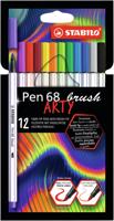 Brushstift stabilo pen 68/12 arty 12st assorti | 6 stuks
