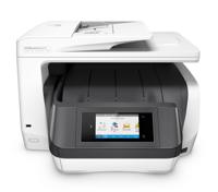 HP OfficeJet Pro 8730 All-in-One printer, Kleur, Printer voor Home, Printen, kopiëren, scannen, faxen, Invoer voor 50 vel; Printen via USB-poort aan voorzijde; Scans naar e-mail/pdf; Dubbelzijdig printen